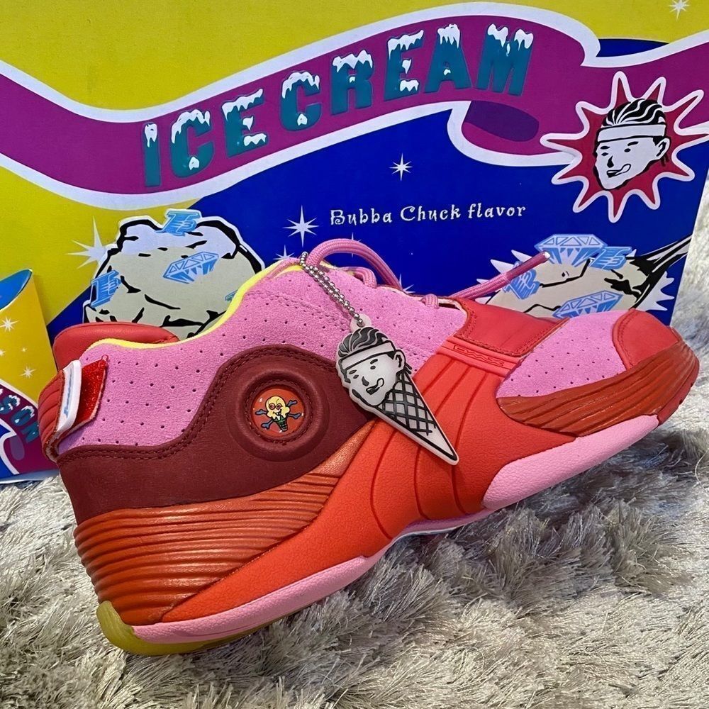 Reebok x BBC Pharrell Ice Cream Answer 5 Mu Cherry Sneakers Men SZ 7 / W8.5 NWT